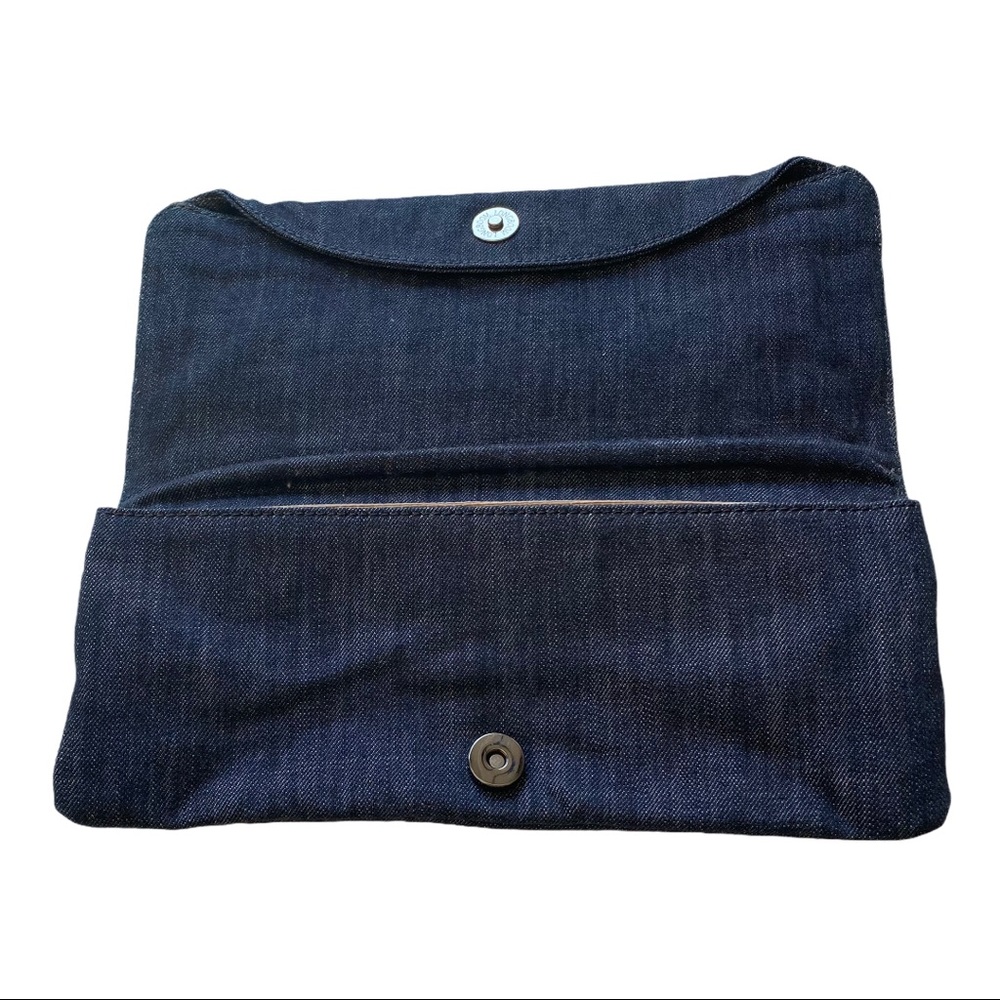 BCBGMAXAZRIA Studded Denim Clutch EUC - Picture 3 of 10